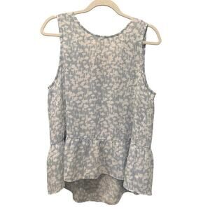 Banana Republic Factory Sleeveless Peplum Top Medium Abstract Flowy Careerwear